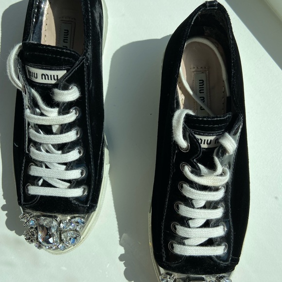 Miu miu rhinestone sneakers size 7 - Picture 2 of 4